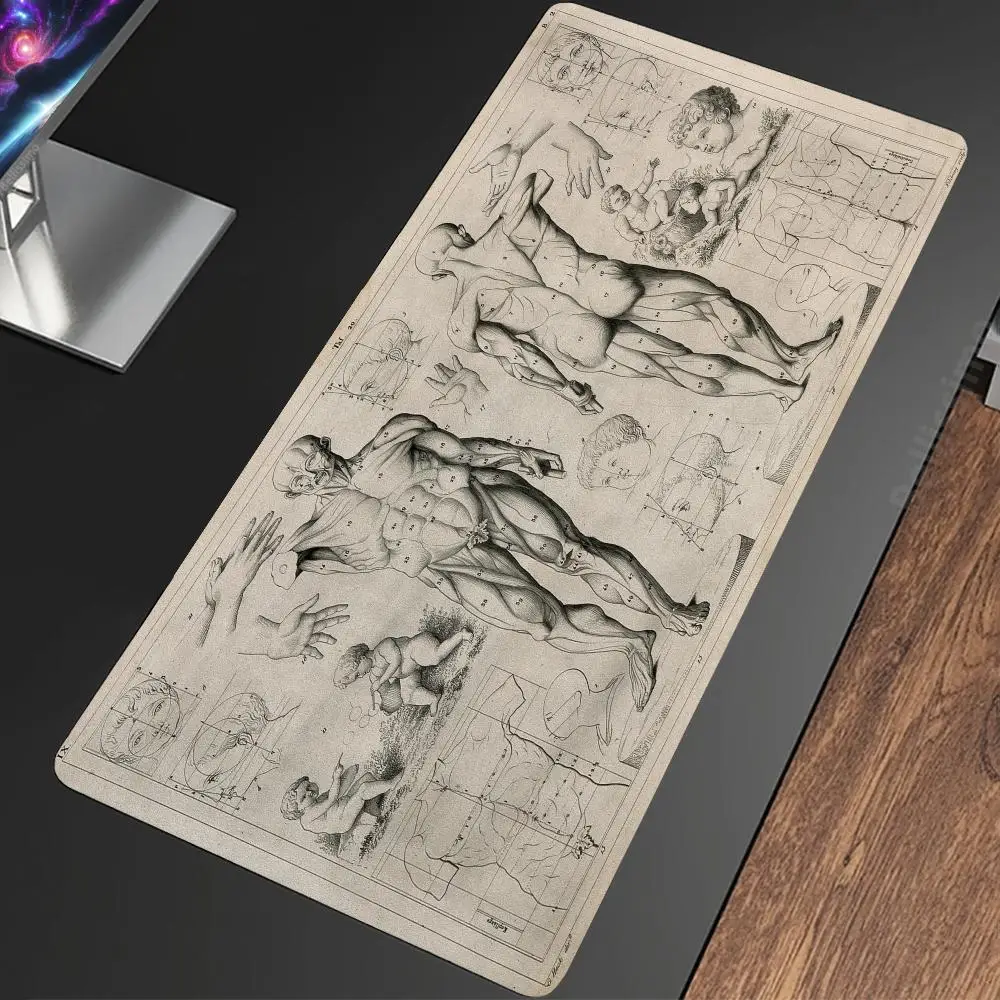 Exquisite Anime Medical Anatomy Custom Laptop Game Large Mouse Pad Non-slip Laptop Xxl 1200x600mm Rubber Anti-slip Mouse Pad