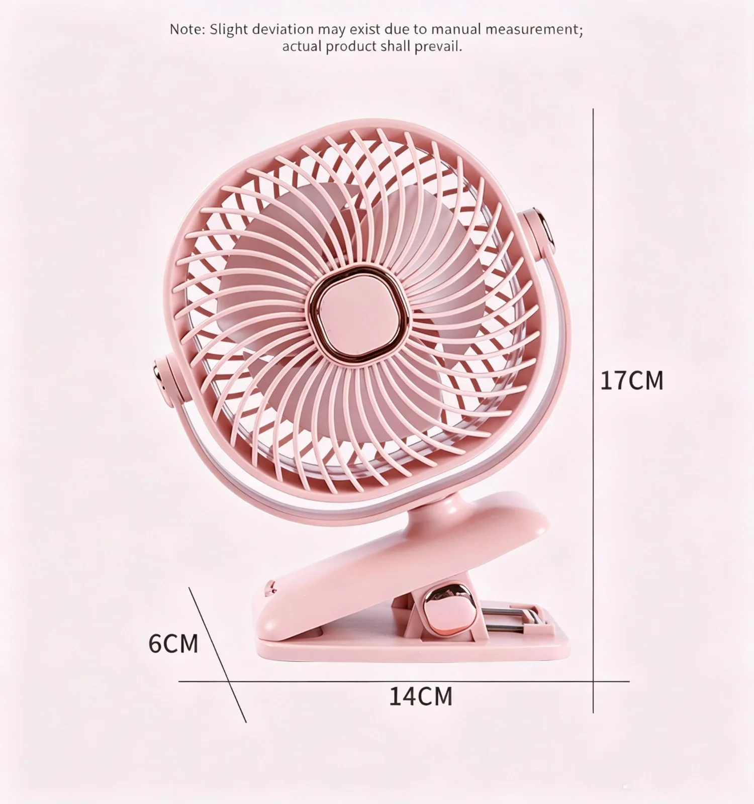 Clip-Ventilator, wiederaufladbarer Mini-Tischventilator, 3 Geschwindigkeiten, USB Typ-C, tragbar, leise, drehbar, mit Sockel für Kinderwagen, Büro, Bett, Sommer – Detail 13