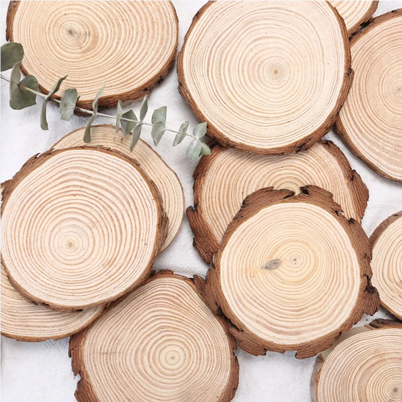 6 ~ 14 سنتيمتر شرائح الخشب الطبيعي شجرة مستديرة خواتم الصنوبر المخاريط للتصوير اكسسوارات تبادل لاطلاق النار استوديو صور الدعائم Crafts بها بنفسك ...