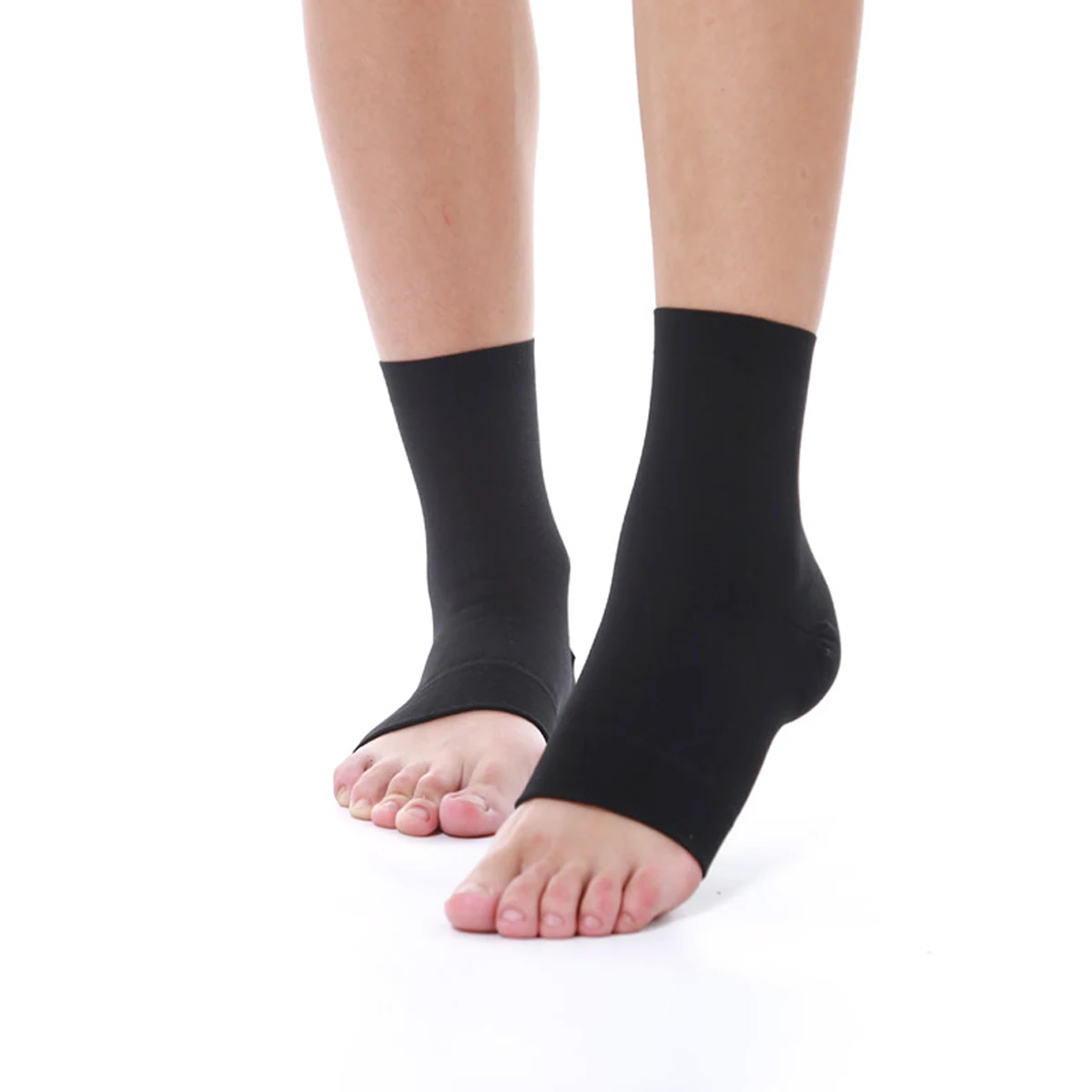 

2 Pairs Ripstop Socks Gel Anti-crack Ordinary Heel Ankle Moisturizing Men and Women