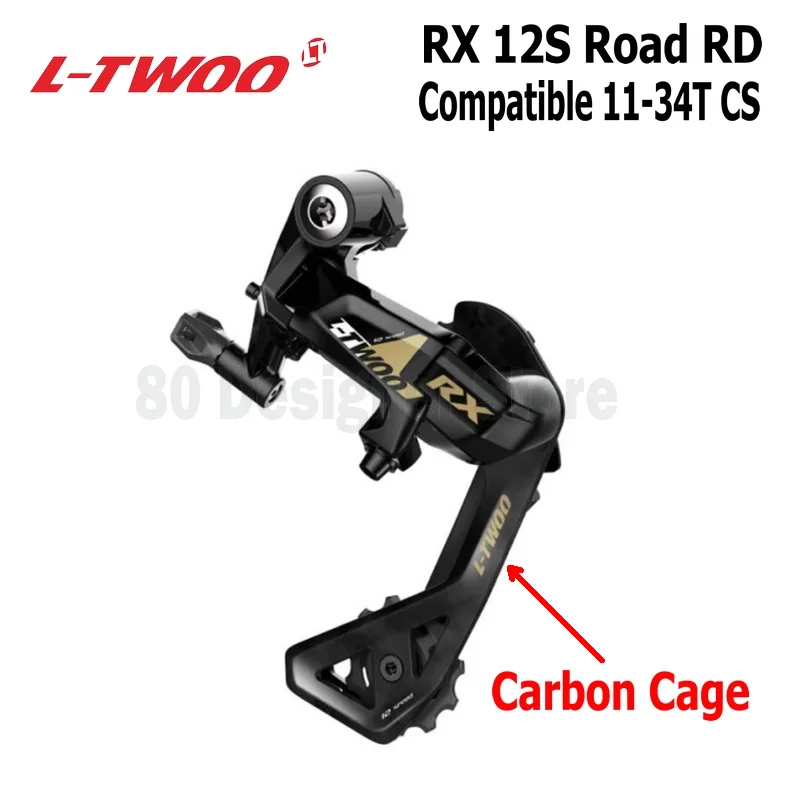 LTWOO RX 2x12 Speed Road 24s Road Groupset 4Kit,Carbon Fiber Shifter+Carbon Fiber Rear Derailleur+Front Derailleur, 34T Cassette