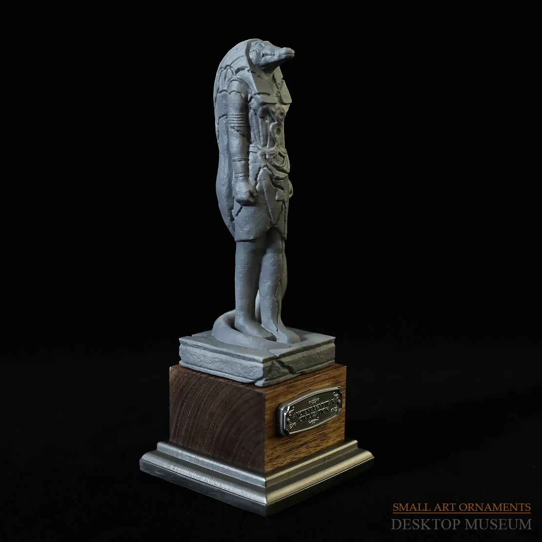 Contenedor de resina de 145MM, decoraciones creativas para el hogar y la oficina, adornos de escritorio, estatua egipcia del dios cocodrilo LTCP-349