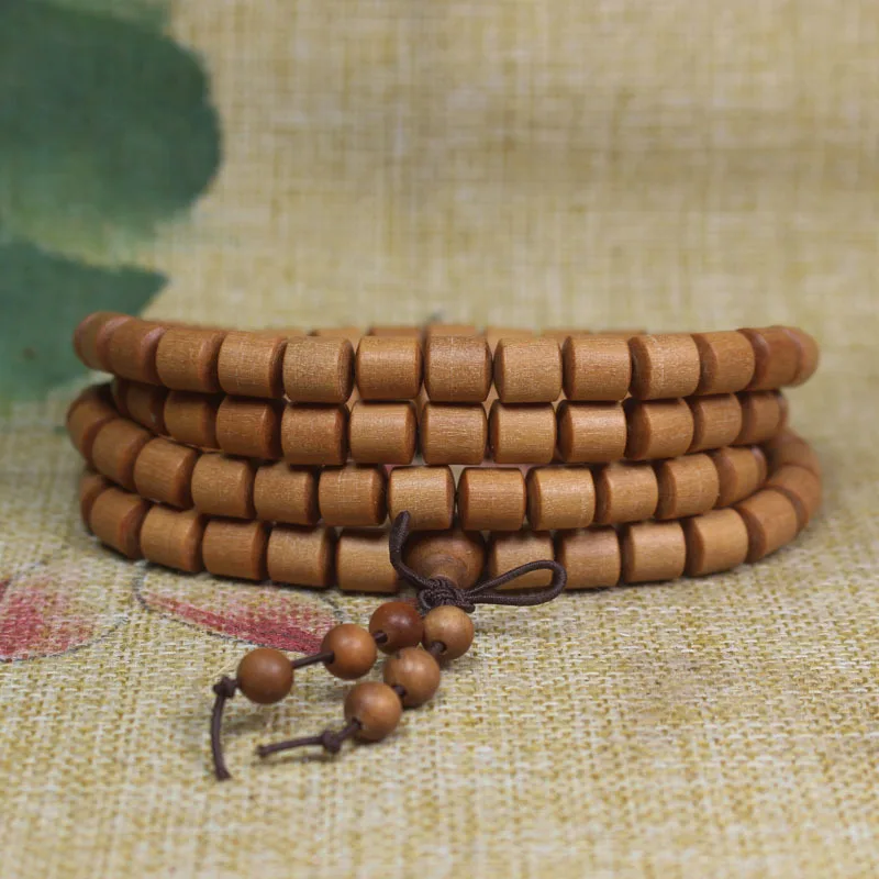 

Indian Barbie Sandalwood Barrel Beads Beads Bracelet Stall Men and Women Wooden buddha beads bracelet