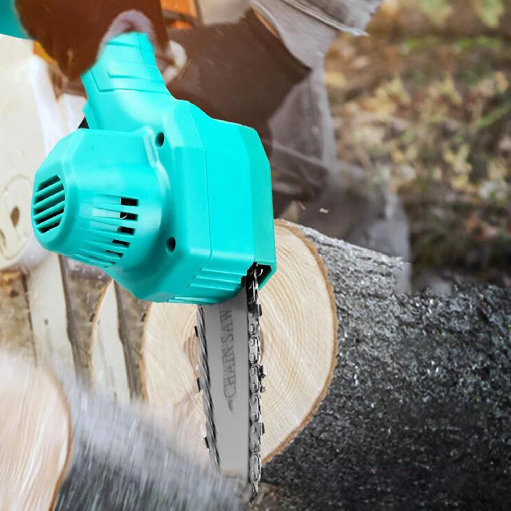 

Mini Electric Chainsaw Cordless Rechargeable Powered Saw Wood Logging Garden Tool Steel Blade Comfortable Handle