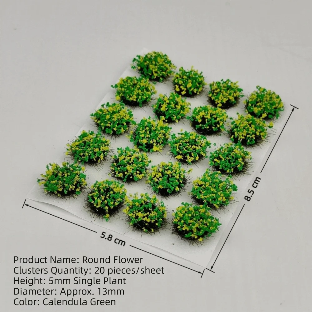 5mm DIY 미니어처 건축 꽃 클러스터 DIY 시나리오 모델 재료 건축 디테일 잔디 클러스터