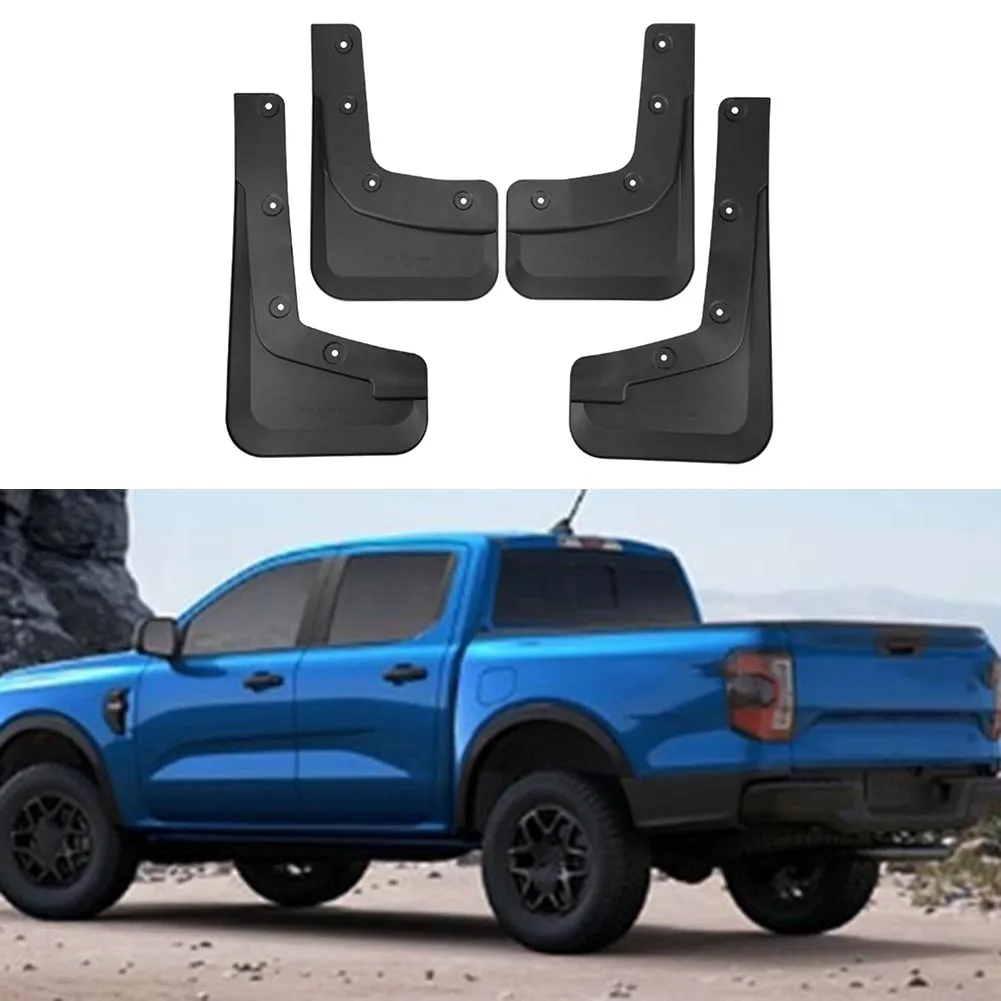 Enhanced Aesthetic & Functionality Custom Fit Mud Flap Set For The Newest For FORD For RANGER (Model Year 2024)