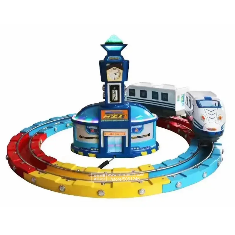 

3 Players Coin Operated Train Baby Kids Drive Mini Electric Kiddie Rides Indoor Outdoor Theme Park Amusement Arcade Game Machine