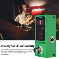 Afinador de Pedal de efectos de guitarra M-VAVE con sistema de afinación de alta precisión True-Bypass pantalla HD salida de silencio automático accesorios de guitarra