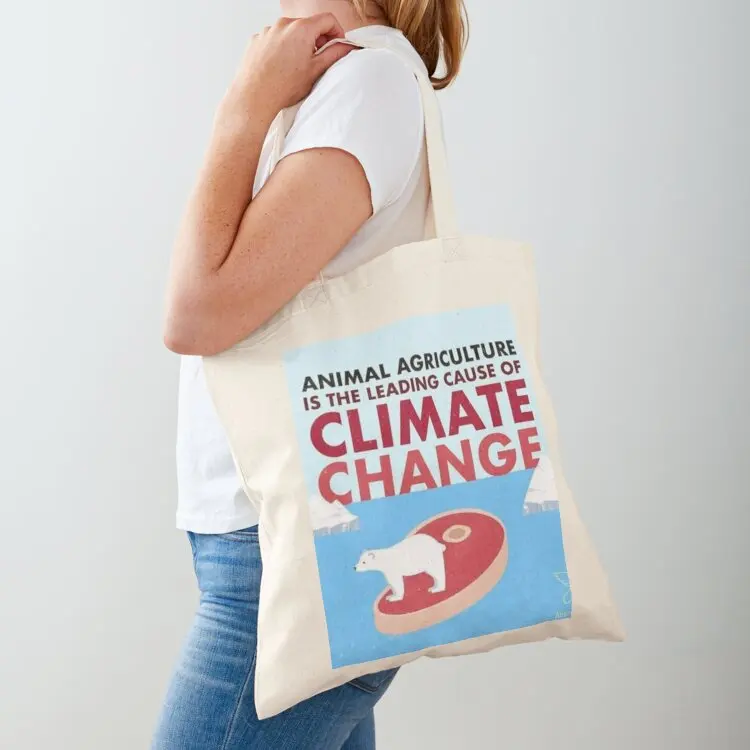 

VEGAN climate change activism merch Tote Bag Eco bag female bag tote bags aesthetic Women's beach bags