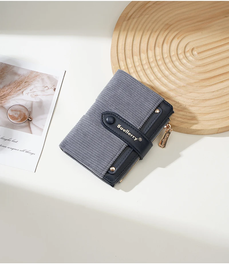 Braellery Multi-card Holder for Women Large Capacity Wallets Female Fashion Wallets Coin Change Purse Patchwork Design Purse
