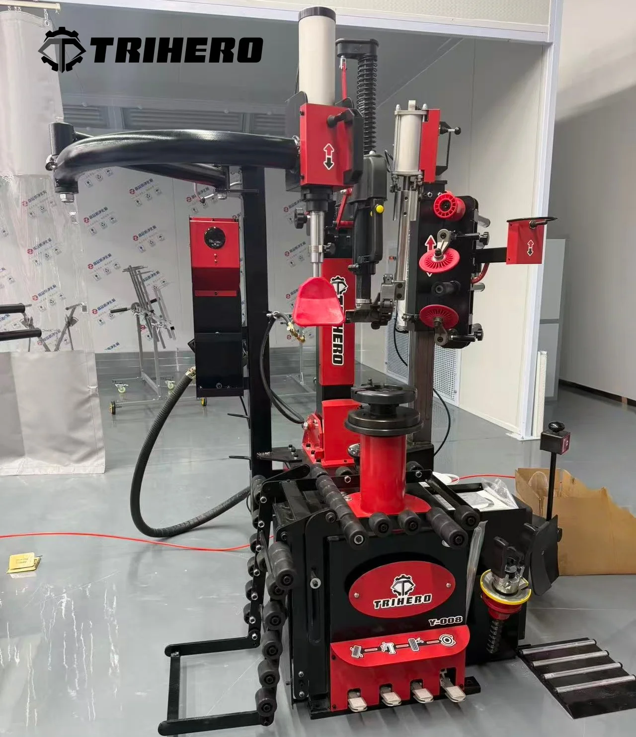

28" Fully Automatic Non-Touch Tyre Changing Machine Workshop Tire Mount Machine No Pry Bar And No Disc Swing Arm Tire Changer