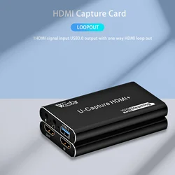 USB Video Capture HDMI Video Capture Card USB3.0 Audio Video Capture 1080P for TV PC PS4 Game Live Stream for Windows Linux Os X