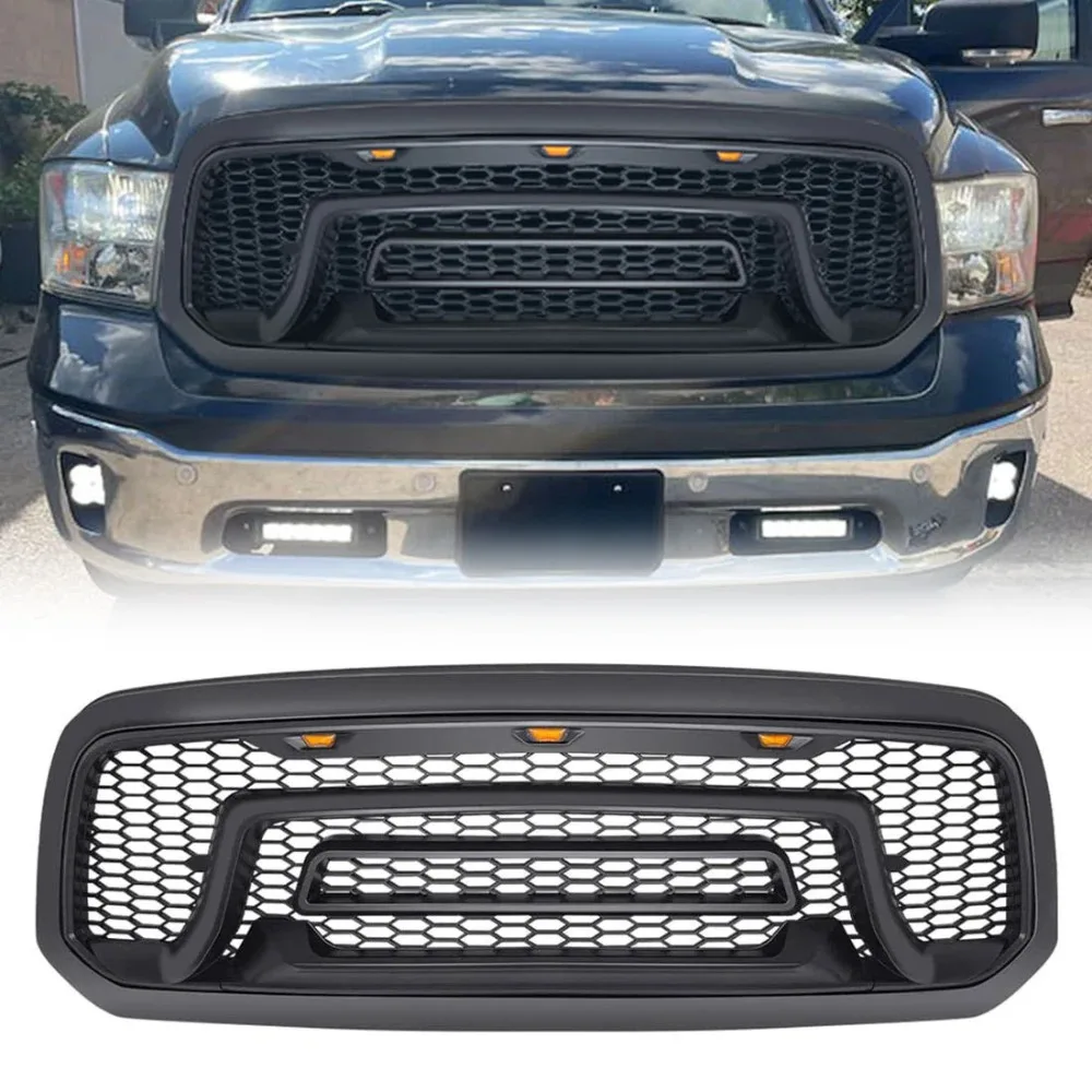 

For 2013-2018 Dodge Ram Racing Grille Front Bumper Grill Body Kit Accessories
