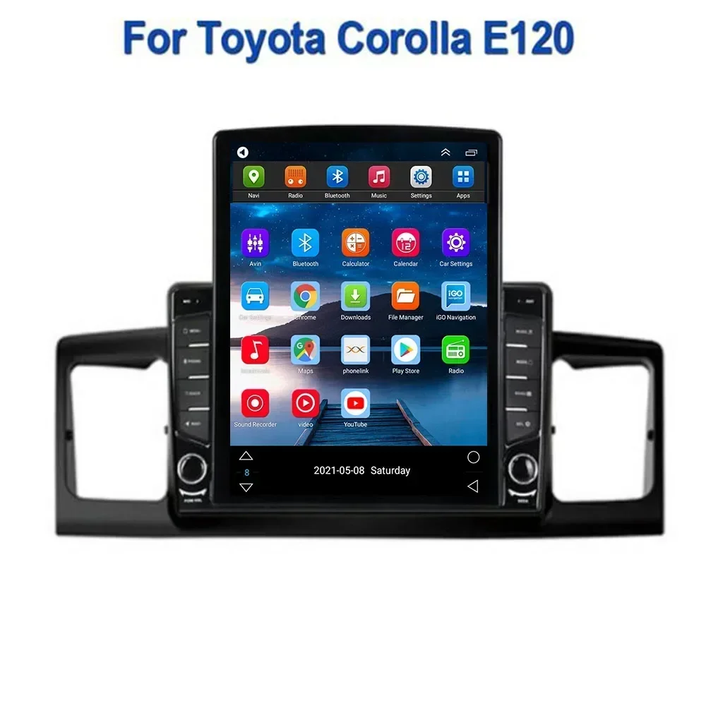 For Tesla Style 2Din Android13 Car Radio For TOYOTA Corolla E120 2013 -2035 Multimedia Video Player GPS Stereo Carplay DSP RDS