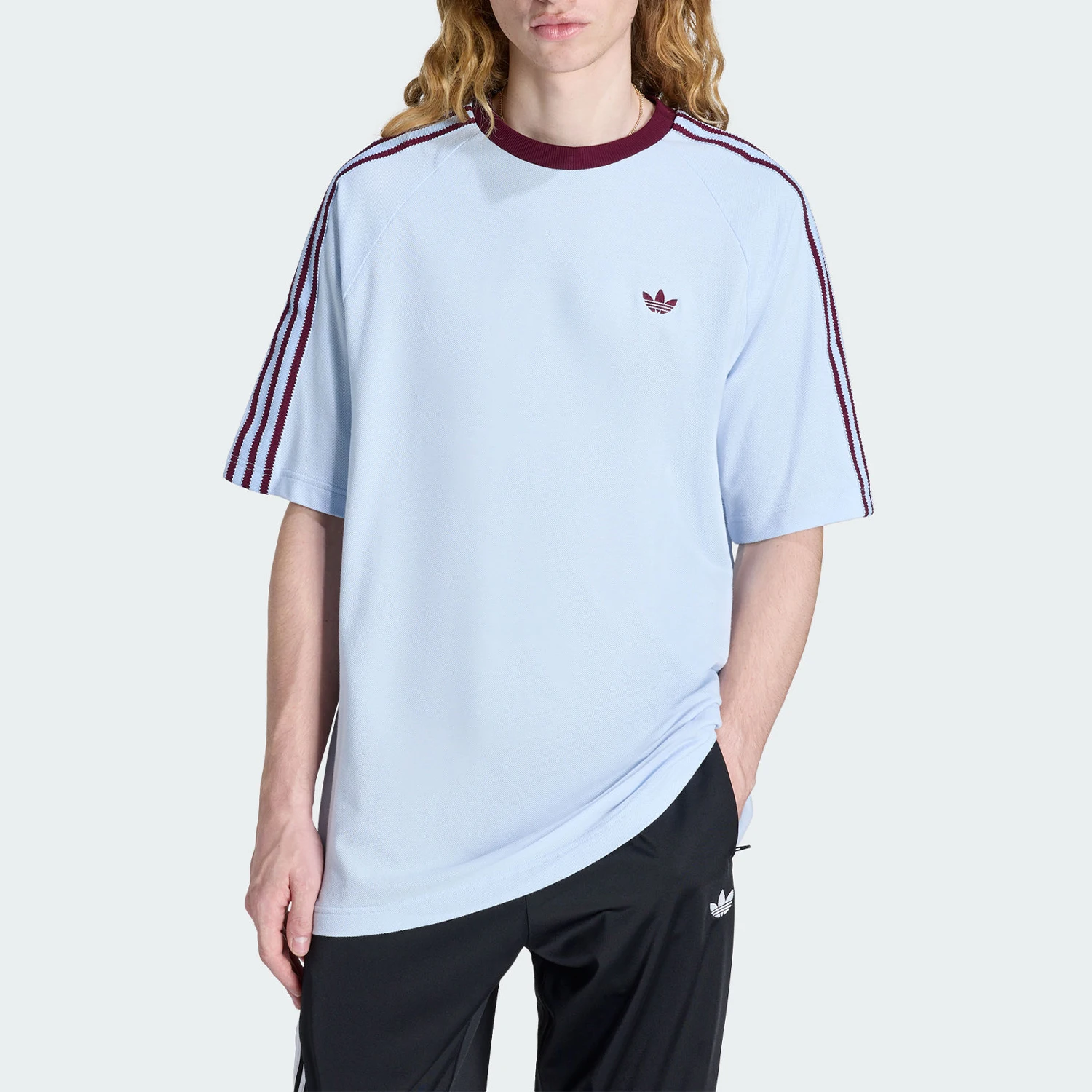Adidas genuine clover men's knitted breathable loose casual T-shirt HZ3831