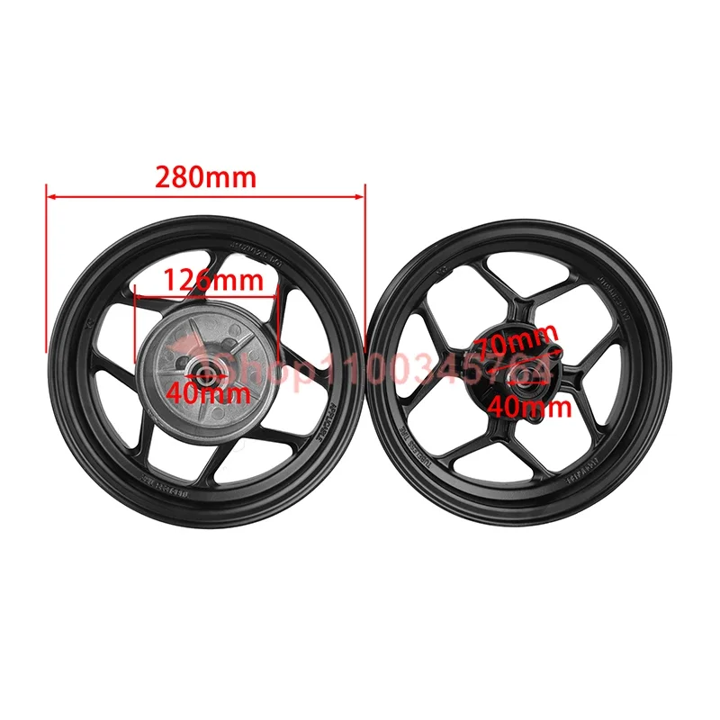 2.50-10 aluminum wheel rim front and rear wheels suitable for Honda Monkey Bike 10-inch motorcycle modification accessories