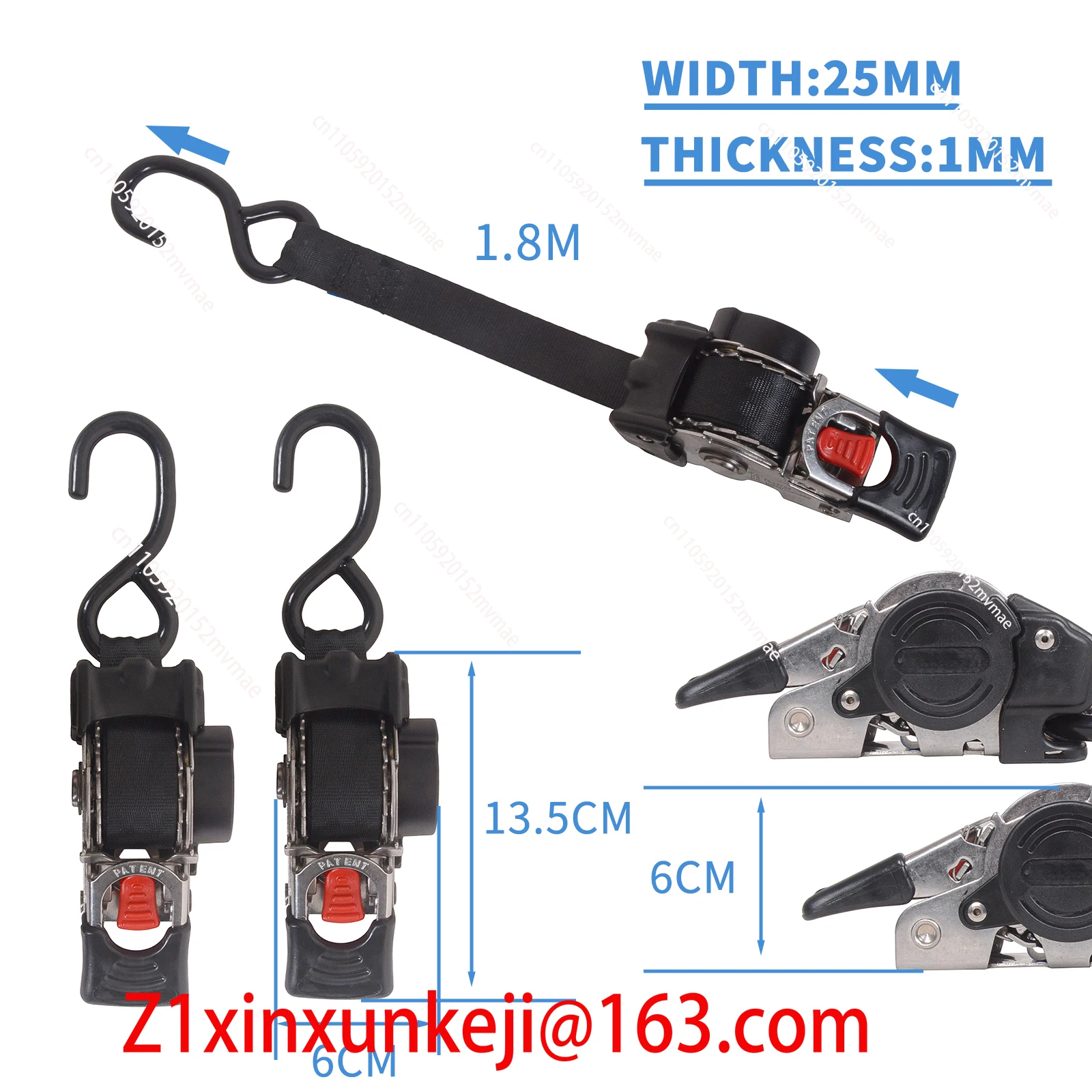 Motorcycle Fastening Automatic Telescopic Fastening Ratchet