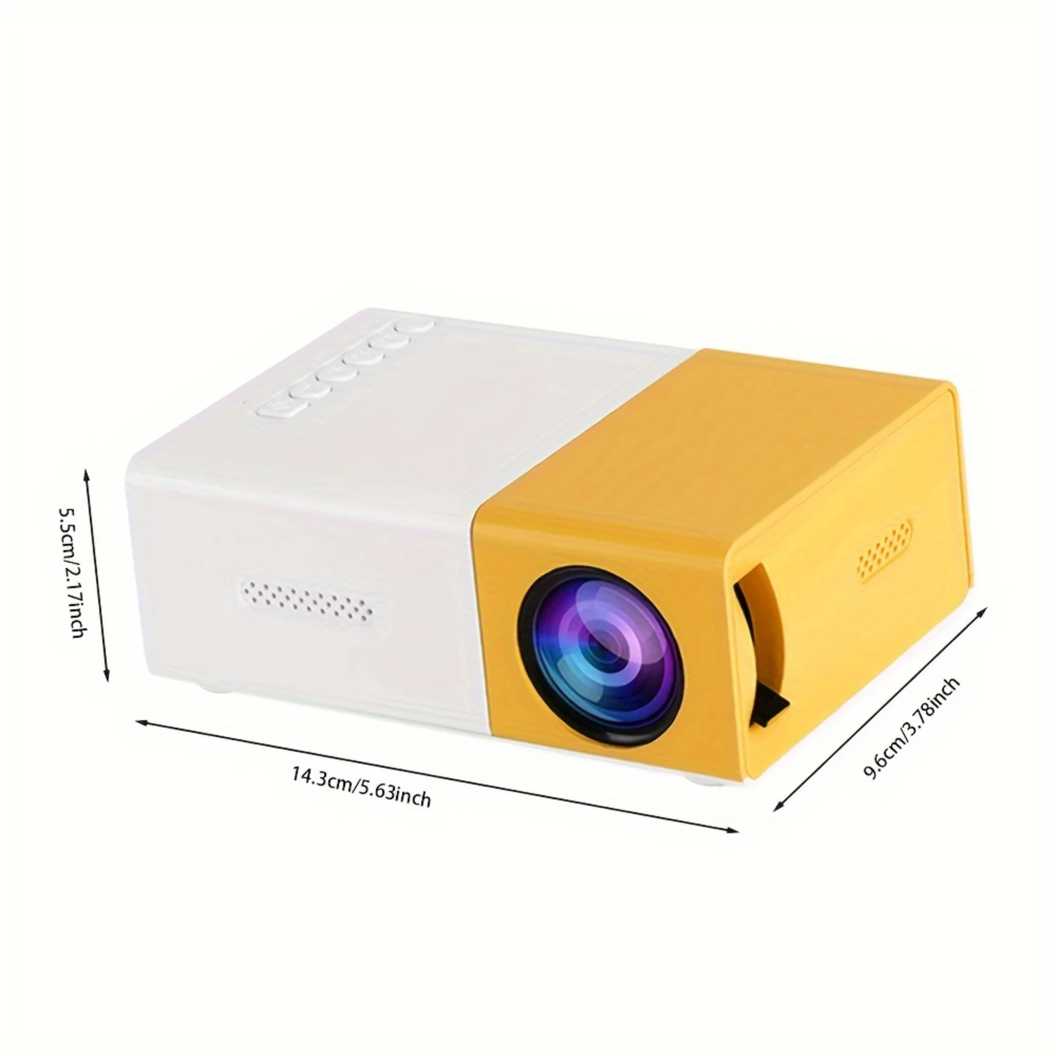 Mini Portable LED Projector - Crystal-clear 1080P for  & Outdoor Movies - , USB, Remote - Compatible with Smart Devices & TV Sti