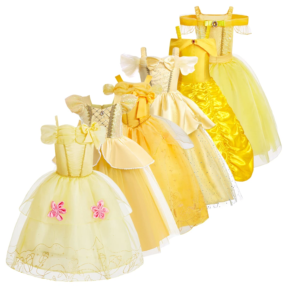 Kids Celebrations Belle Cospaly Dress Girls Princess Dress Suitable for Attending Parties Banquets and Various Social Activities