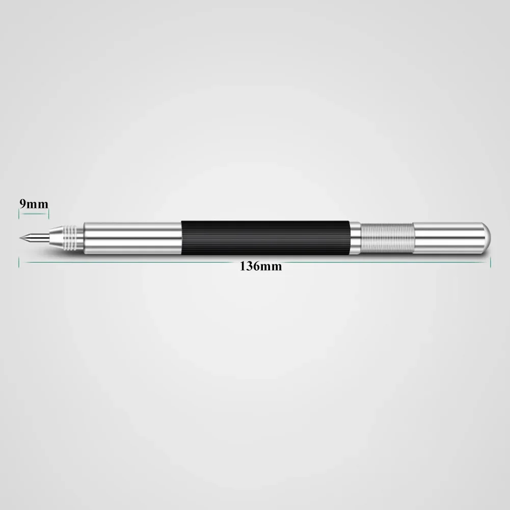 Imagem -05 - Double End Tungsten Aço Dica Scriber Clip Pen Metal Construção Marcação Ferramentas Cerâmica Vidro Shell Metal Drop Shipping 137 Milímetros