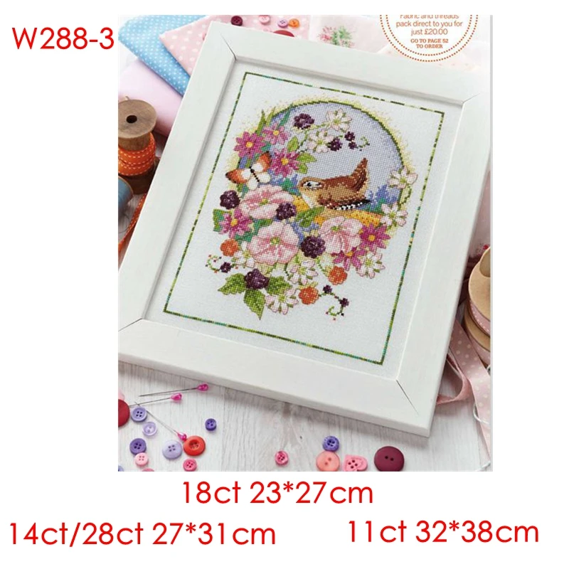 The cross-stitch set 28CT, 18CT, 14CT and 11CT can be selected as printed fabric handcrafted material pack saga Autumn Bird