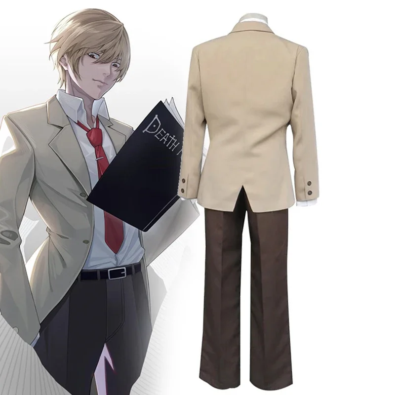 Anime DEATH NOTE Cosplay Costume Women Men Yagami Light School Uniform Comic-Con Role Play Costumes Coat Pants Suit кофта аниме