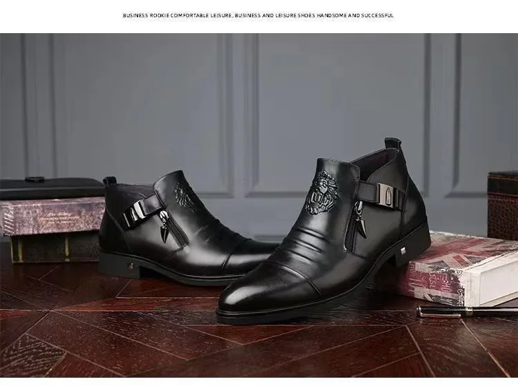 High Quality Plus Size 48 Men's Ankle Boots Leather Chelsea Dress Shoes 6 S13f52e0d597944c2b97be0af7a642c1dl High Quality Plus Size 48 Men's Ankle Boots Leather Chelsea Dress Shoes