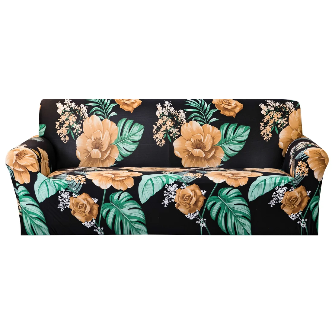 American style linen Flower 3D printed Easy-Going Sofa Reversible Sofa Cover