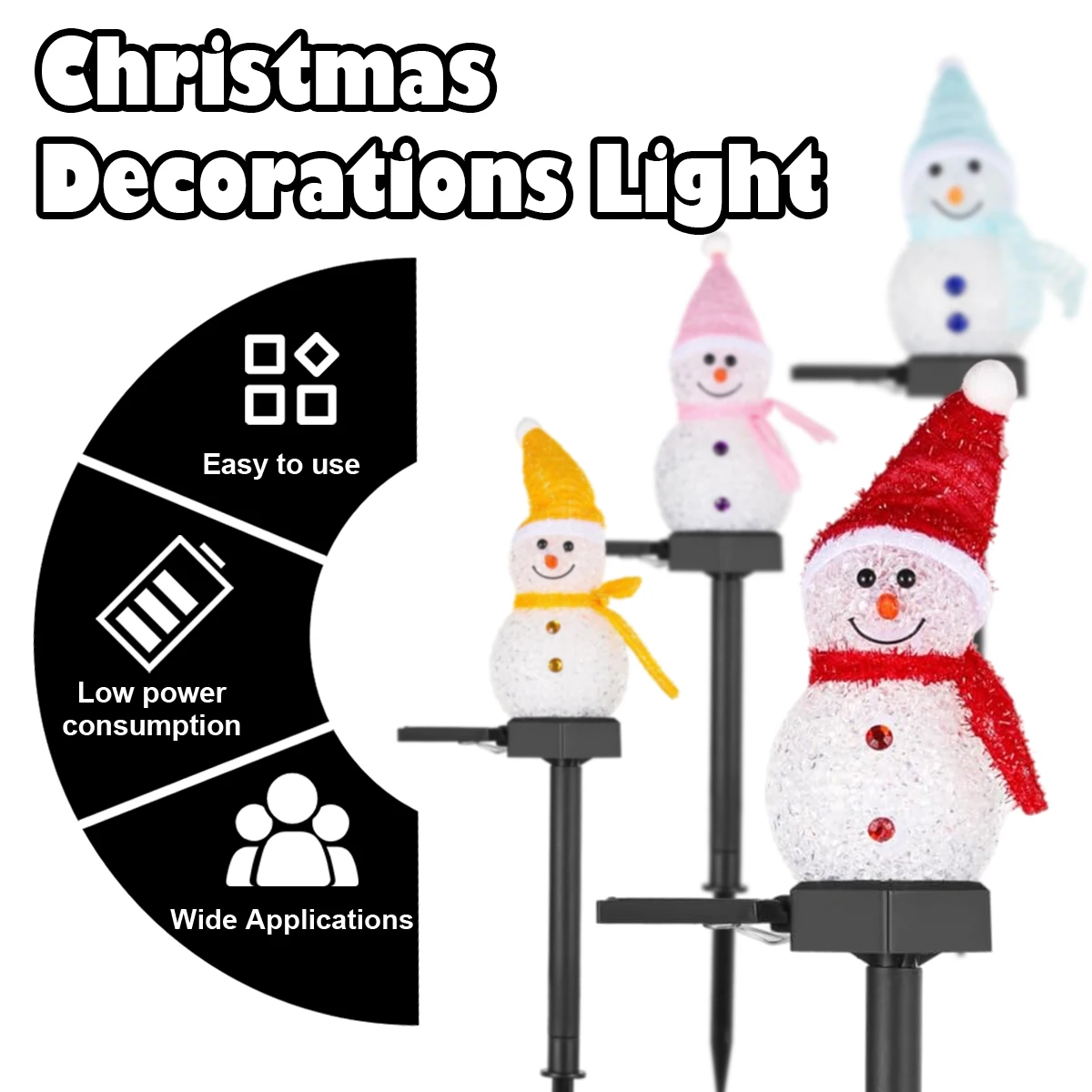 

Christmas Solar Light For 4 Colors Solar lamp Snowman Outdoor Led light Lights Outdoor decorative Lamp 2024 Lights decoration