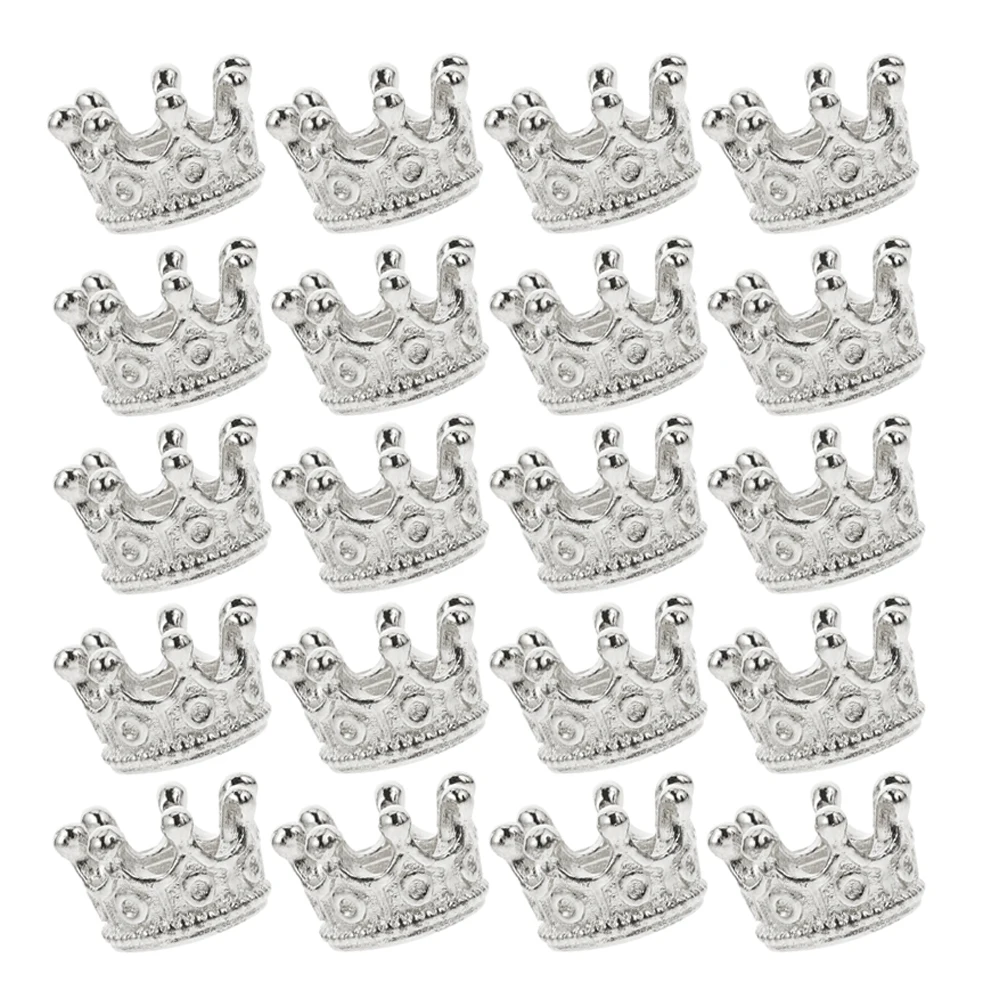 

120 Pcs Mini Crown Jewelry Charms for Bracelets Pendant Small Alloy Chic Pendants Zinc Bulk