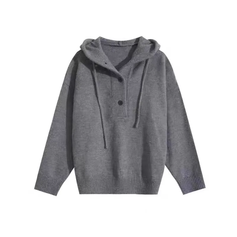 Unisex Hooed Knitting Cardigan 2025 Autumn Winter Man Women Hooded Sweater Thickened Retro Design Knit Outerwear Sweatshirt