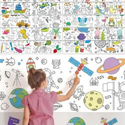 Kinder Färbung Zeichen papierrolle für Kinder Kinder Zeichen rolle Zeichnung auf Wand boden DIY Malerei Farbe Füll papier