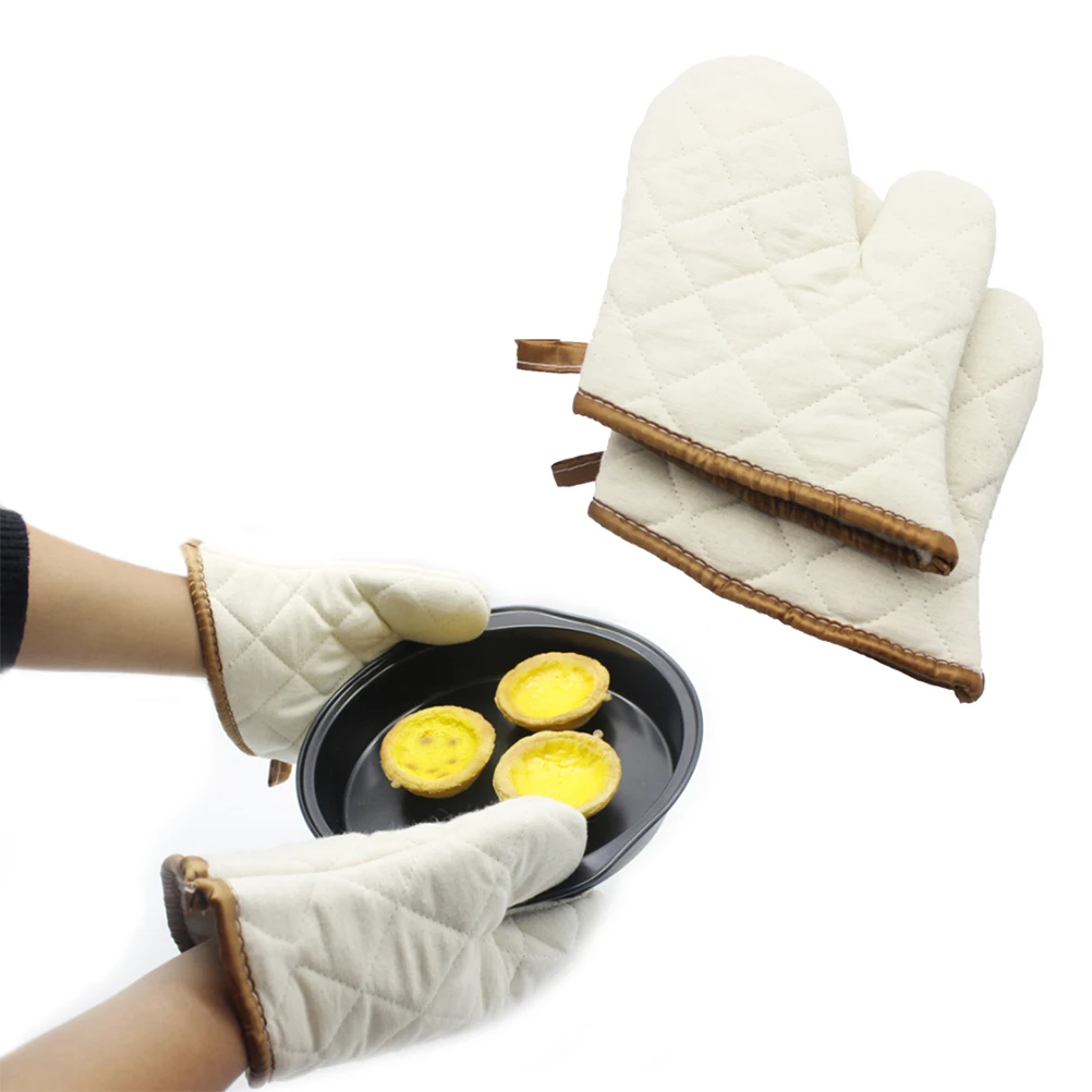 

2 Pcs Anti Scald Gloves Perfect Gift Anti-scald Oven Heat-resistant Comfortable Kitchen