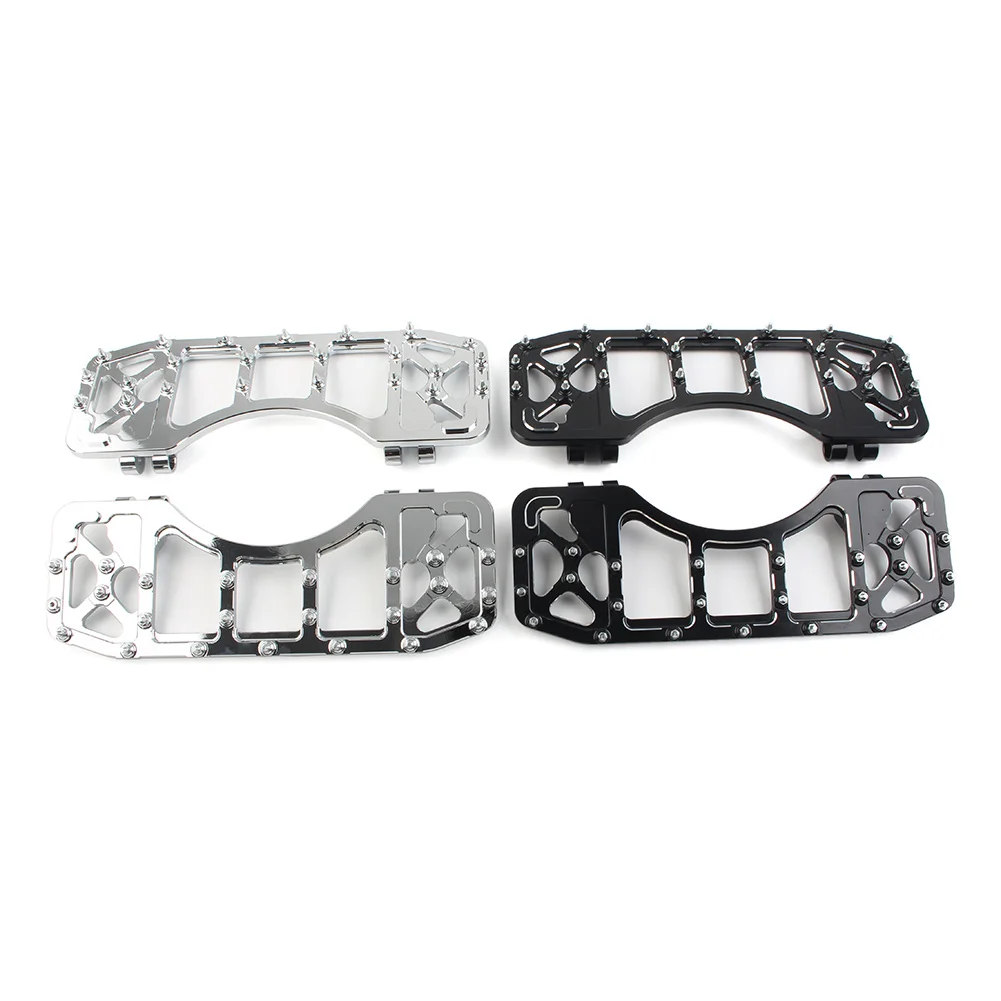 Motorcycle Cross Country MX Billet Aluminum Front Floorboards For Harley Touring Dyna FLD