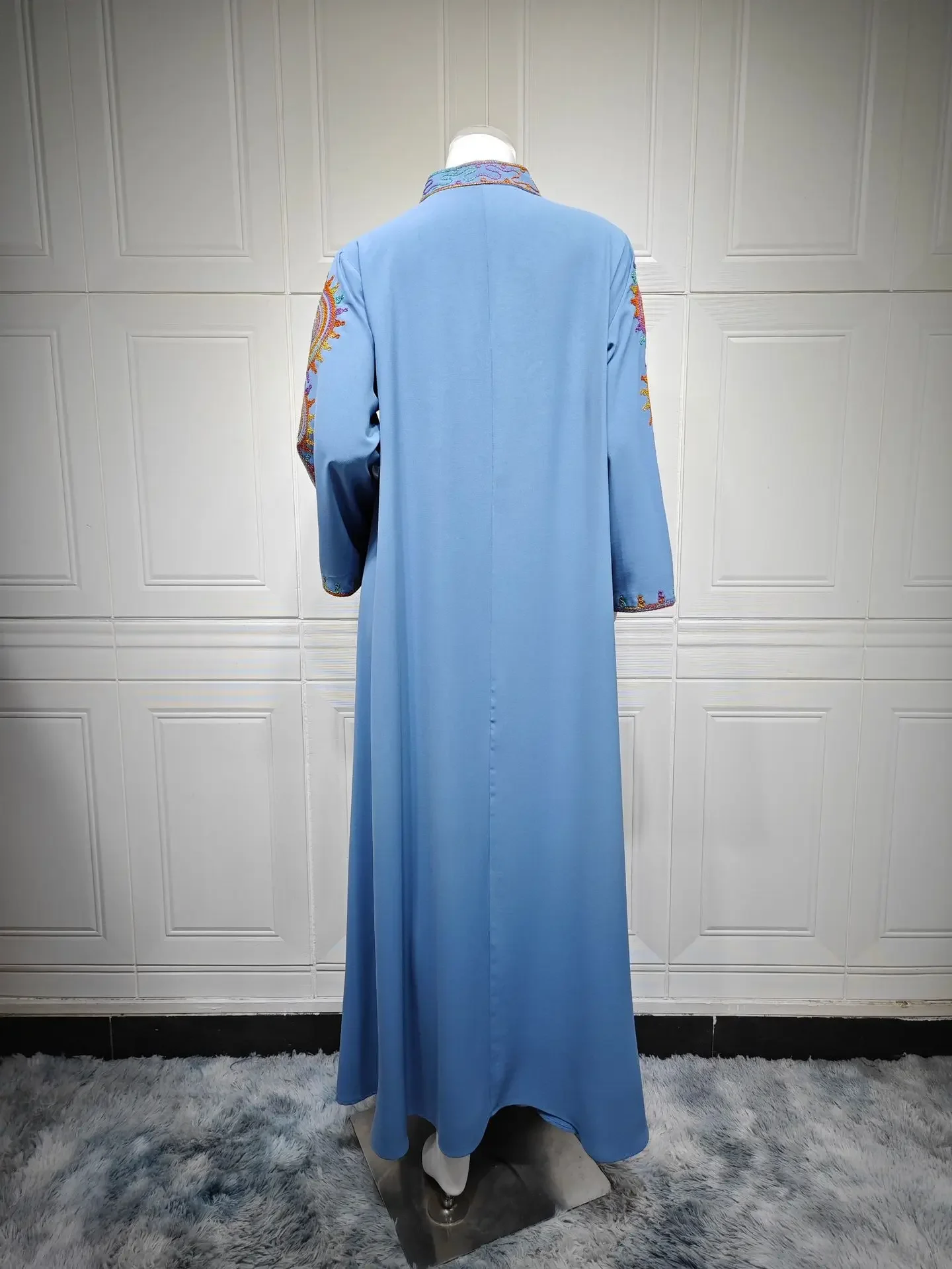 Vrouwen moslim jurk Jalabiya Abaya vestido Ramadan lange jurken gewaad Marokkaanse islam kleding Eid Djellaba kaftan Dubai Abaya