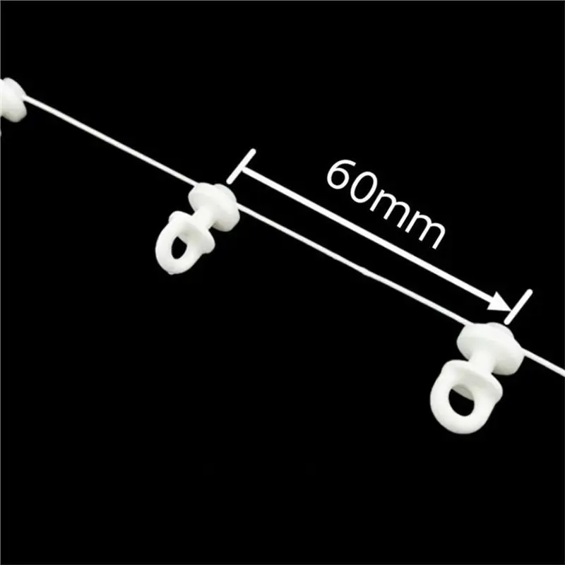 WORTHOWN-S Fold Curtains Runner - Wave Ripple Fold Curtain Track Runner Plastic Drape Slider Accessories(20M,Spacing 60Mm)