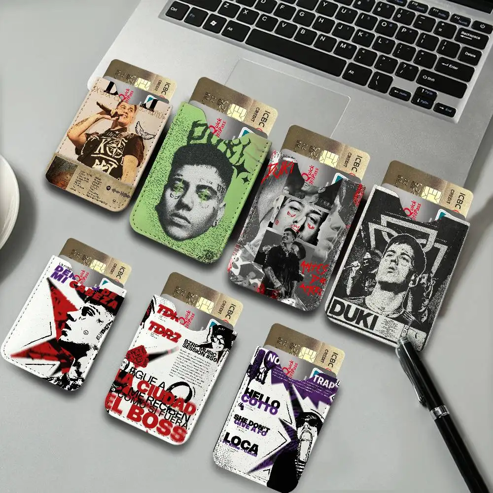 Rapper D-Duki Lightweight Leather Card Holder Palm Pattern Protective Cover for Bus Card ID Card Compact Size