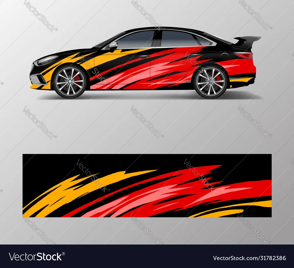 Stripe Sticker Car Full Wrap Sticker Decorative Car Graphic Decal Full Body Racing Vinyl Wrap Car Decal Length 400cm Width 100cm