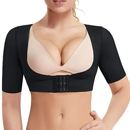 Women Shaperwear Underwear Upper Arm Bra Shaper Post Surgical Slimmer U Shaper Compression Long Sleeves Women Slimming Vest