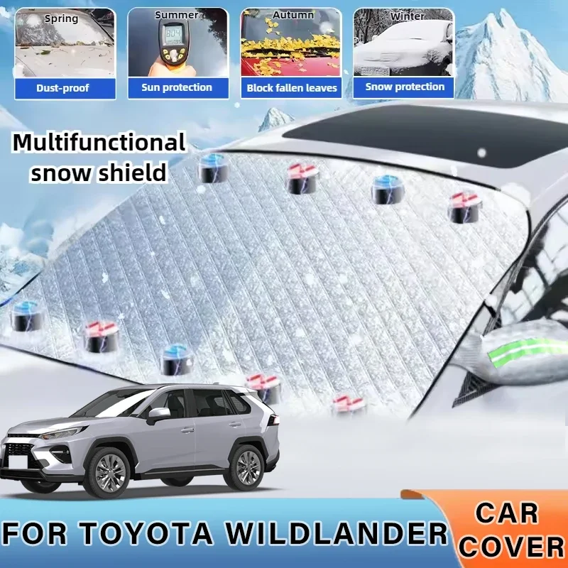 

Thickened Car Now Sunshade Windshield Cover With 5/9 Magnets UV Protection Anti Snowboard Sunlight For TOYOTA WILDLANDER