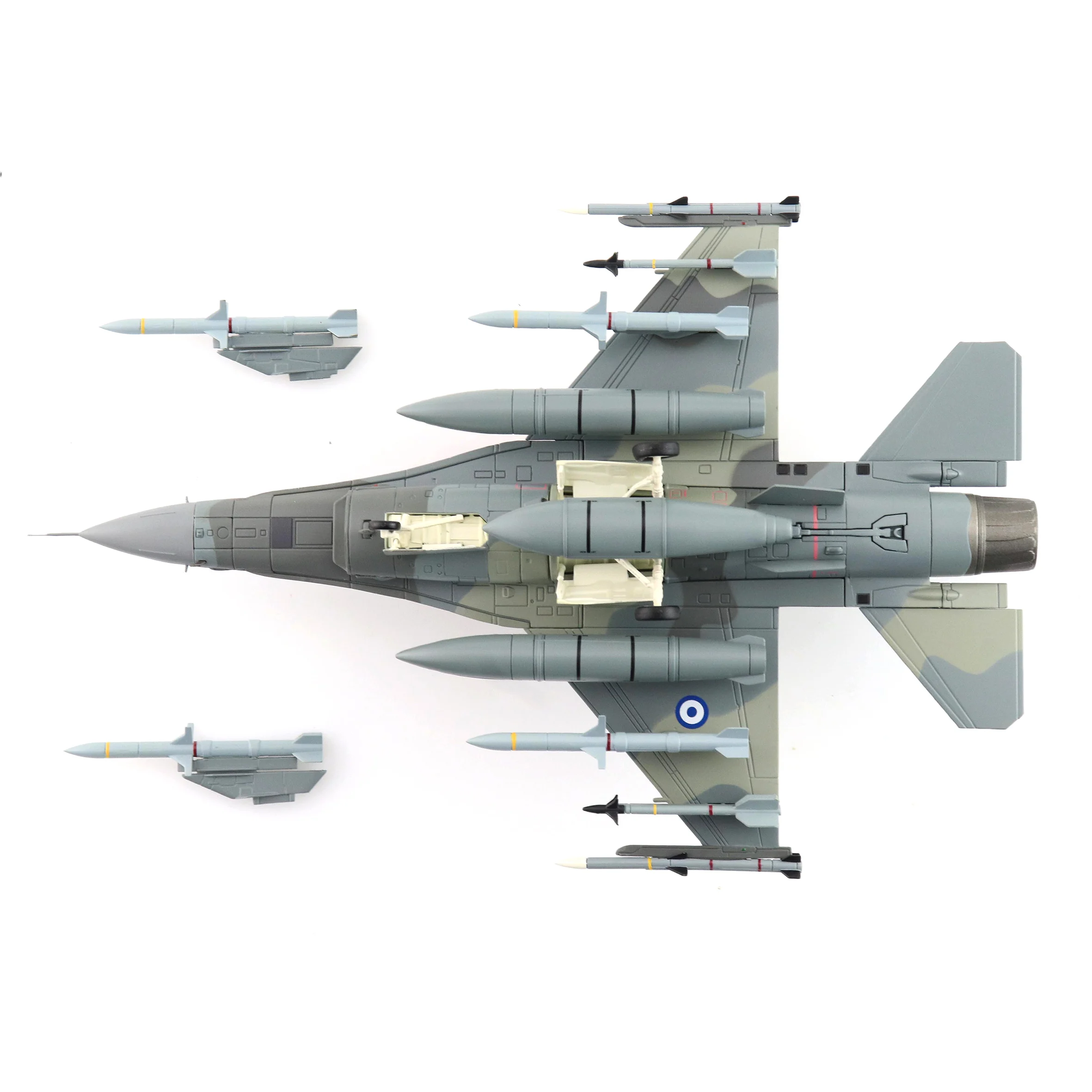 1/72 HA38023 F-16D fighter model Falcon 618 343 Hellenic Air Force (with 2 x AGM-88 misses) Alloy Collection Model