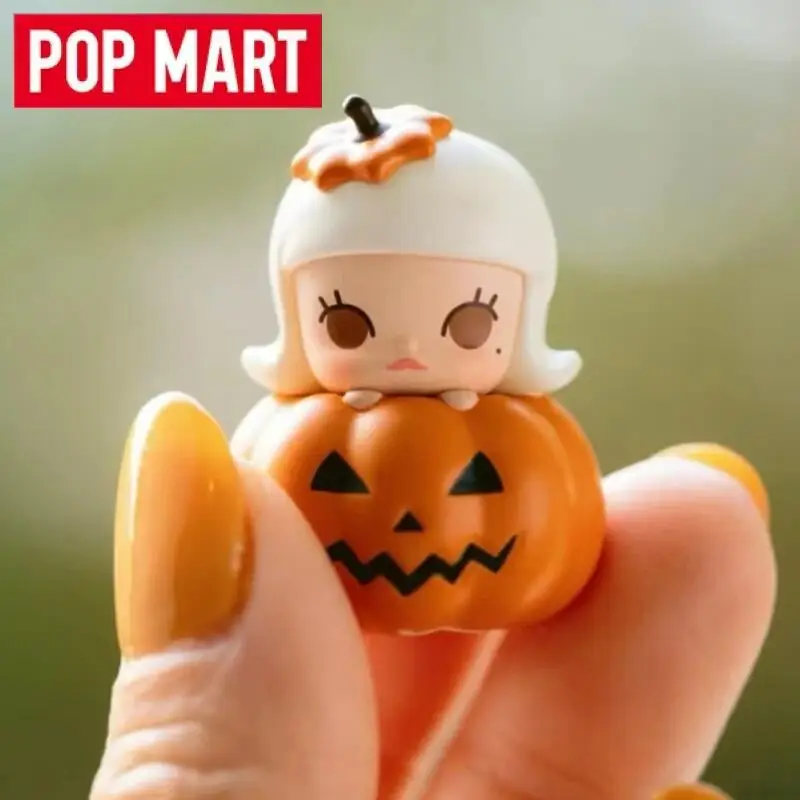 البوب مارت جميع القديسين يوم اليقطين سلسلة البوب فول صندوق أعمى الأصلي عمل الشكل لعبة لطيفة نموذج مفاجأة صندوق غامض جمع