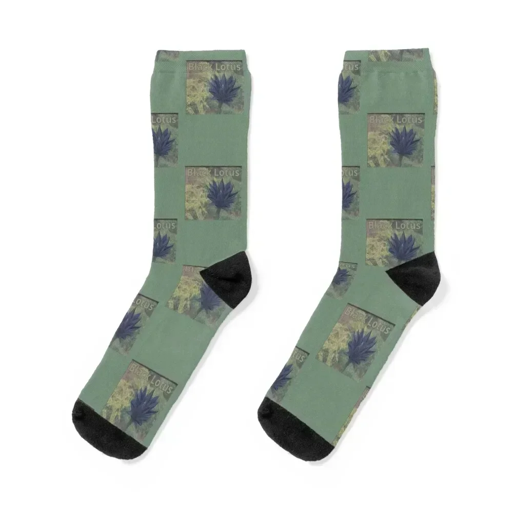 

Black Lotus Sticker Design Illustration Socks funny sock winter thermal Luxury Woman Socks Men's