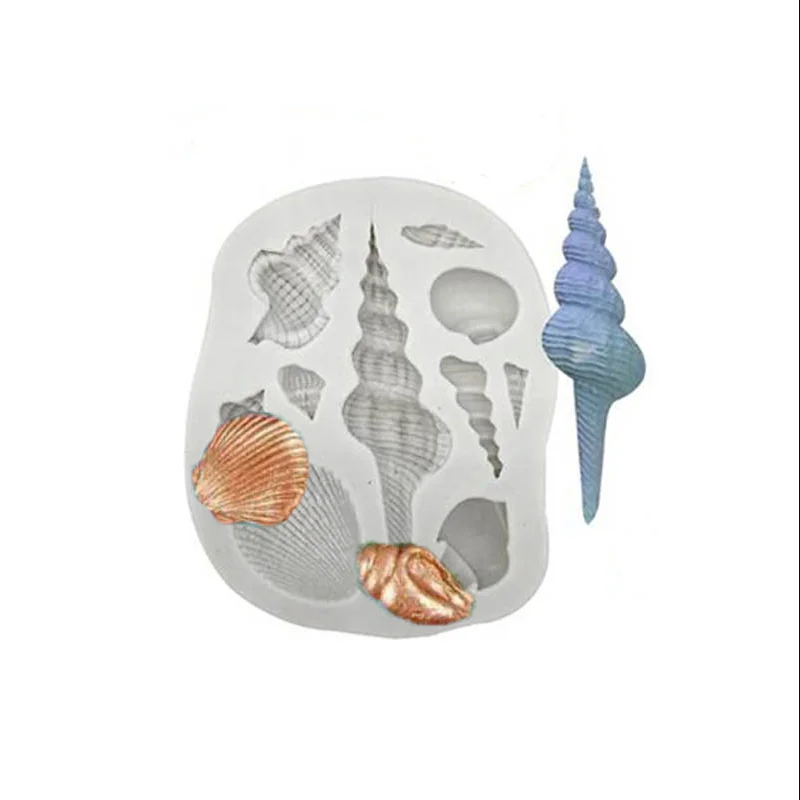 3D conch shell shape silicone mold cake frame candy cake diy Cupcake Candy Chocolate Mold - view 4