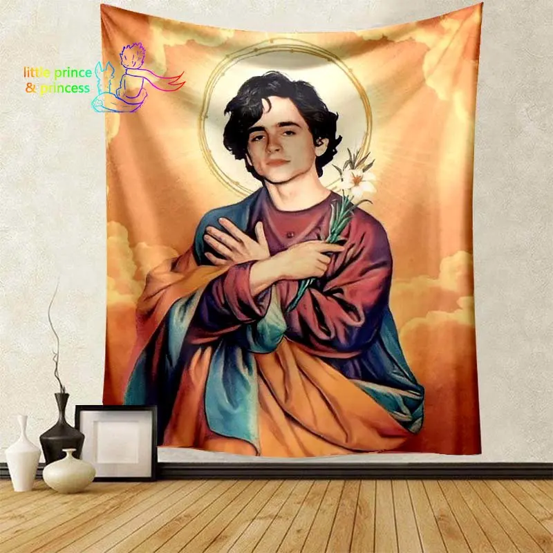 Saint Timothee Chalamet Tapestry Coverlet Curtain Blanket Bedding Sheet Towel Throw Window Curtain Tapestries