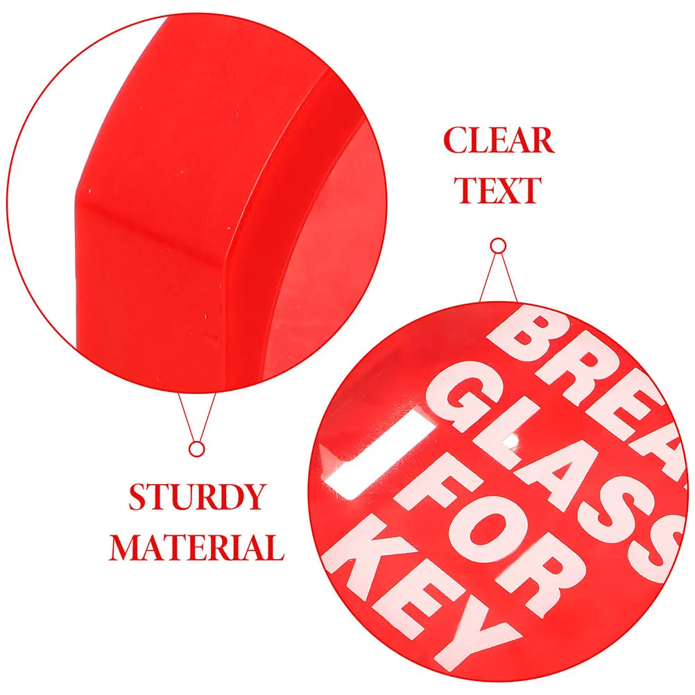 2Pcs Red Emergency Key Lock Box Break Glass Fire Safety Wall Mounted for Home Business Quick Access Fire Emergency Key Box