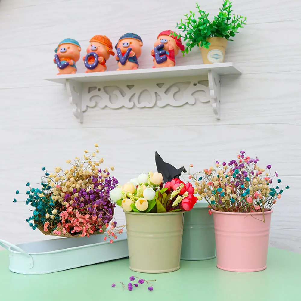 Simple Iron Succulent Planter Metal Flower Pot Minimalist Desktop Vase For Home Office Garden Plant Holder