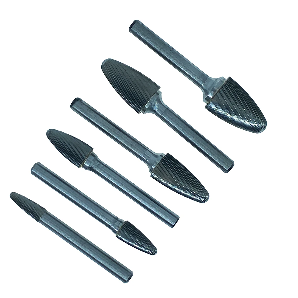 F & Fx Type Kop Wolfraamcarbide Roterende Vijl Gereedschap Frees Carving Bit Gereedschap Punt Braam Slijpmachine Schuurmiddel Voor Metaal Hout