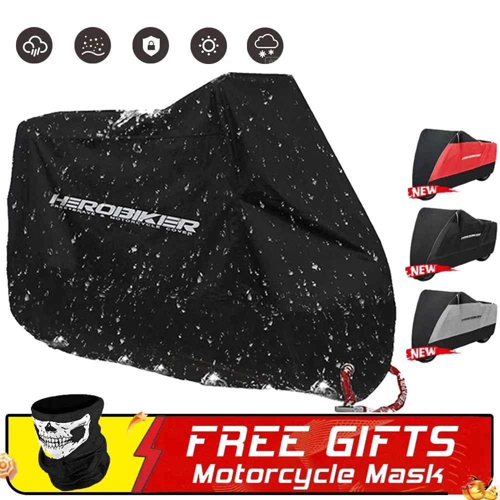 

Waterproof Motorcycle Cover Bike Dustproof UV Protective All Season Outdoor Indoor Moto Scooter Motorbike Rain Cover