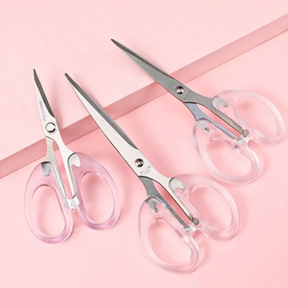 Girl Heart Ins Wind Transparent Small Scissors Student Handmade Art Stainless Steel Stationery Scissors Tailor Scissors Tool